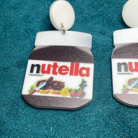 Large Nutella Earrings. - Picture 2 of 4